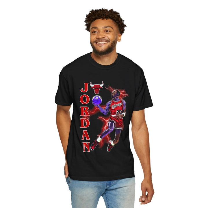 Jordan Inspired Unisex Garment - Dyed T-Shirt - Basketball Fan Tee - Chili - S - Jordan Inspired Unisex Garment - Dyed T-Shirt - Basketball Fan Tee - Tatoo Tee