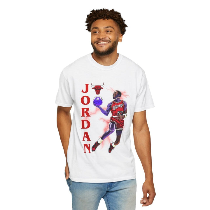 Jordan Inspired Unisex Garment - Dyed T-Shirt - Basketball Fan Tee - Chili - S - Jordan Inspired Unisex Garment - Dyed T-Shirt - Basketball Fan Tee - Tatoo Tee