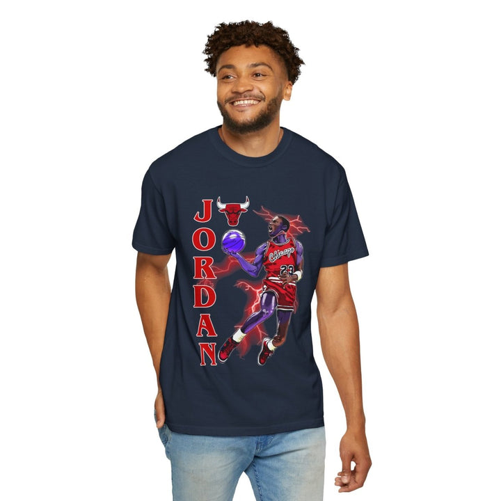 Jordan Inspired Unisex Garment - Dyed T-Shirt - Basketball Fan Tee - Chili - S - Jordan Inspired Unisex Garment - Dyed T-Shirt - Basketball Fan Tee - Tatoo Tee