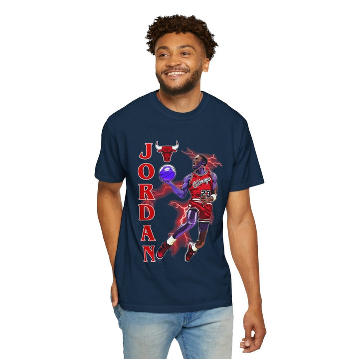 Jordan Inspired Unisex Garment - Dyed T-Shirt - Basketball Fan Tee - Chili - S - Jordan Inspired Unisex Garment - Dyed T-Shirt - Basketball Fan Tee - Tatoo Tee