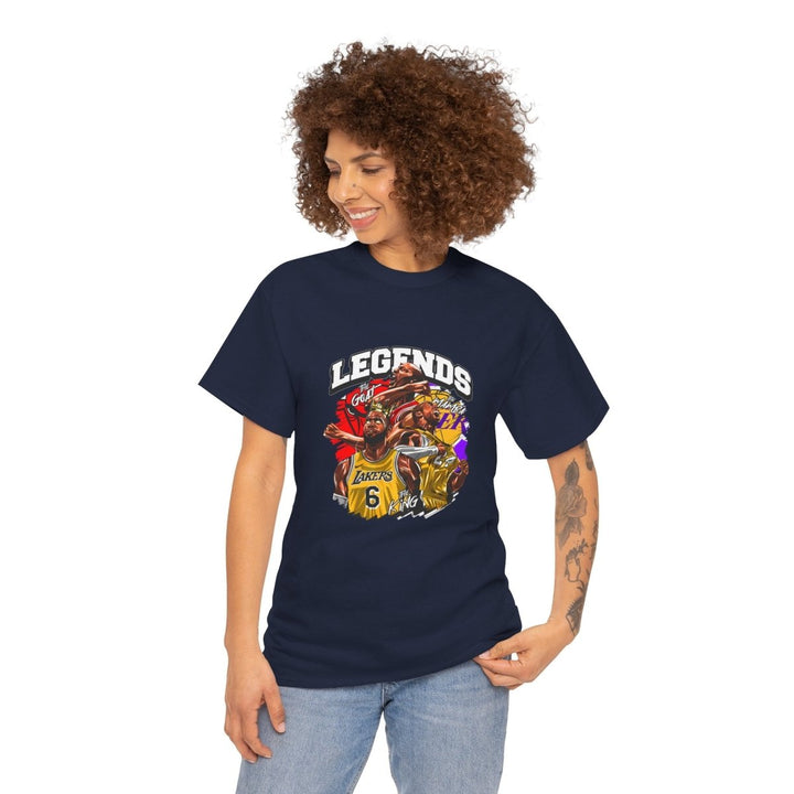 Kaos Basket Legend Basketball Unisex Heavy Cotton Tee - Cardinal Red - S - Kaos Basket Legend Basketball Unisex Heavy Cotton Tee - Tatoo Tee