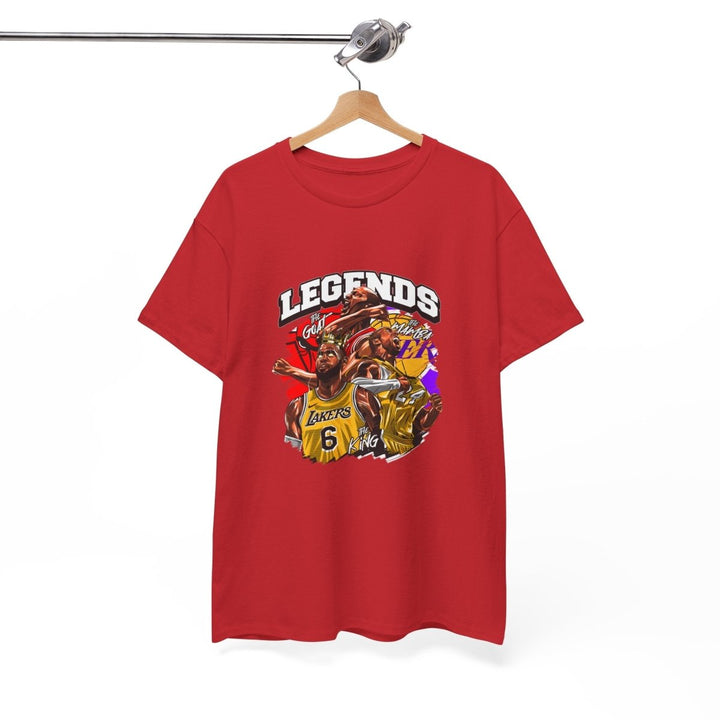 Kaos Basket Legend Basketball Unisex Heavy Cotton Tee - Cardinal Red - S - Kaos Basket Legend Basketball Unisex Heavy Cotton Tee - Tatoo Tee