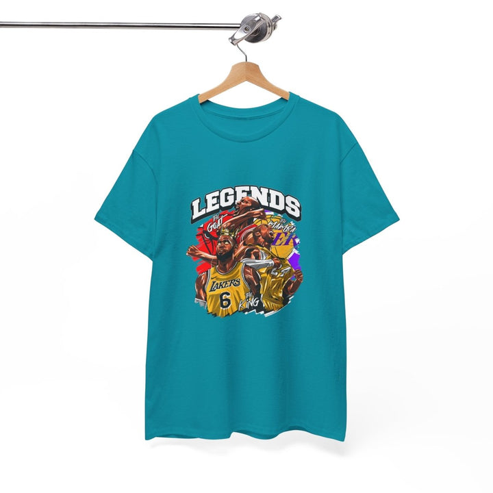Kaos Basket Legend Basketball Unisex Heavy Cotton Tee - Cardinal Red - S - Kaos Basket Legend Basketball Unisex Heavy Cotton Tee - Tatoo Tee