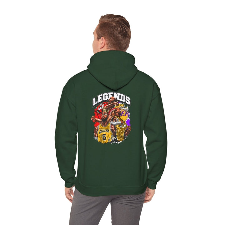 Kaos Basket Legend Basketball Unisex Hoodie - Forest Green - S - Kaos Basket Legend Basketball Unisex Hoodie - Tatoo Tee