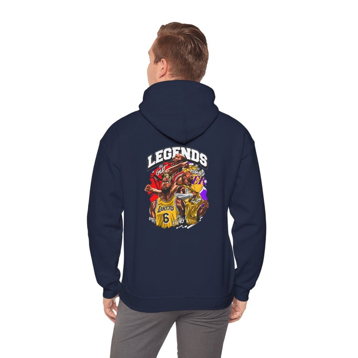 Kaos Basket Legend Basketball Unisex Hoodie - Navy - S - Kaos Basket Legend Basketball Unisex Hoodie - Tatoo Tee