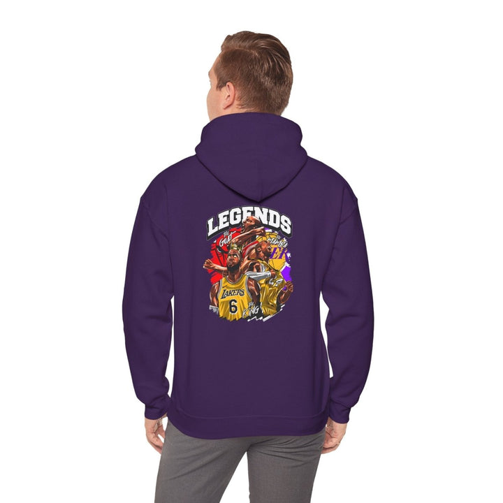 Kaos Basket Legend Basketball Unisex Hoodie - Purple - S - Kaos Basket Legend Basketball Unisex Hoodie - Tatoo Tee
