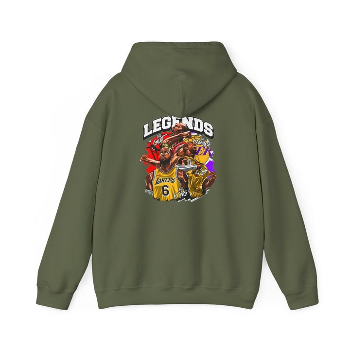 Kaos Basket Legend Basketball Unisex Hoodie - Red - S - Kaos Basket Legend Basketball Unisex Hoodie - Tatoo Tee