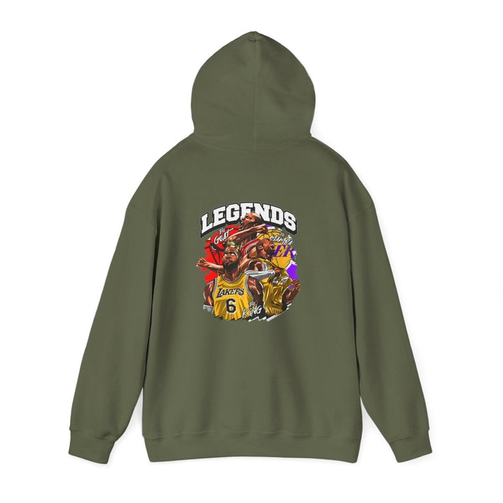 Kaos Basket Legend Basketball Unisex Hoodie - Red - S - Kaos Basket Legend Basketball Unisex Hoodie - Tatoo Tee