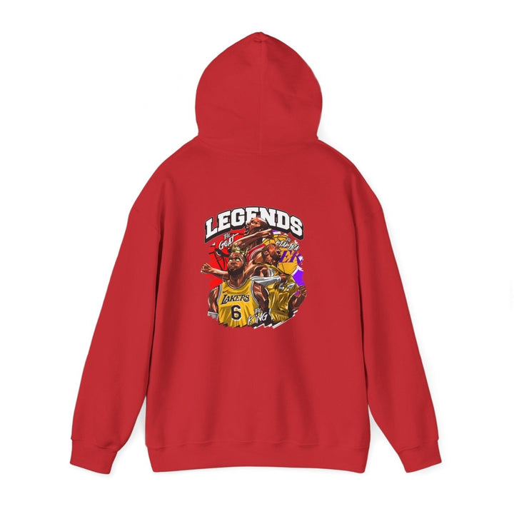 Kaos Basket Legend Basketball Unisex Hoodie - Red - S - Kaos Basket Legend Basketball Unisex Hoodie - Tatoo Tee