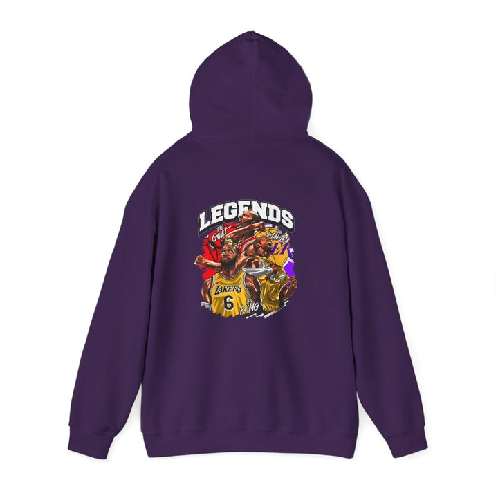 Kaos Basket Legend Basketball Unisex Hoodie - Red - S - Kaos Basket Legend Basketball Unisex Hoodie - Tatoo Tee