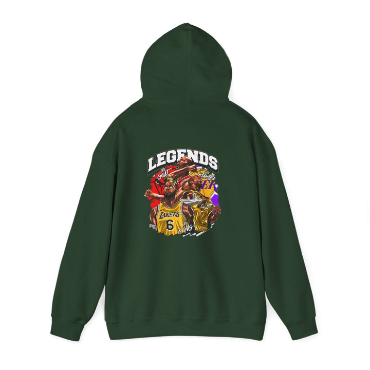 Kaos Basket Legend Basketball Unisex Hoodie - Red - S - Kaos Basket Legend Basketball Unisex Hoodie - Tatoo Tee
