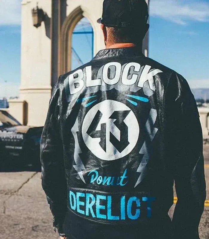 Ken Block Leather Jacket - Male - XS - Ken Block Leather Jacket - Tatoo Tee