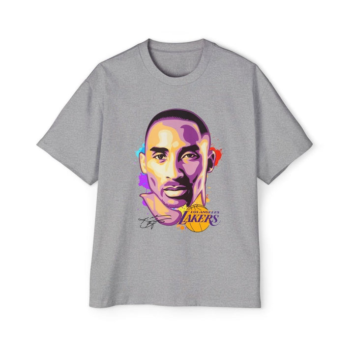 Kobe Bryant Graphic Tee - Heavy Oversized T-Shirt for Basketball Fans - S - Athletic Heather - Kobe Bryant Graphic Tee - Heavy Oversized T-Shirt for Basketball Fans - Tatoo Tee