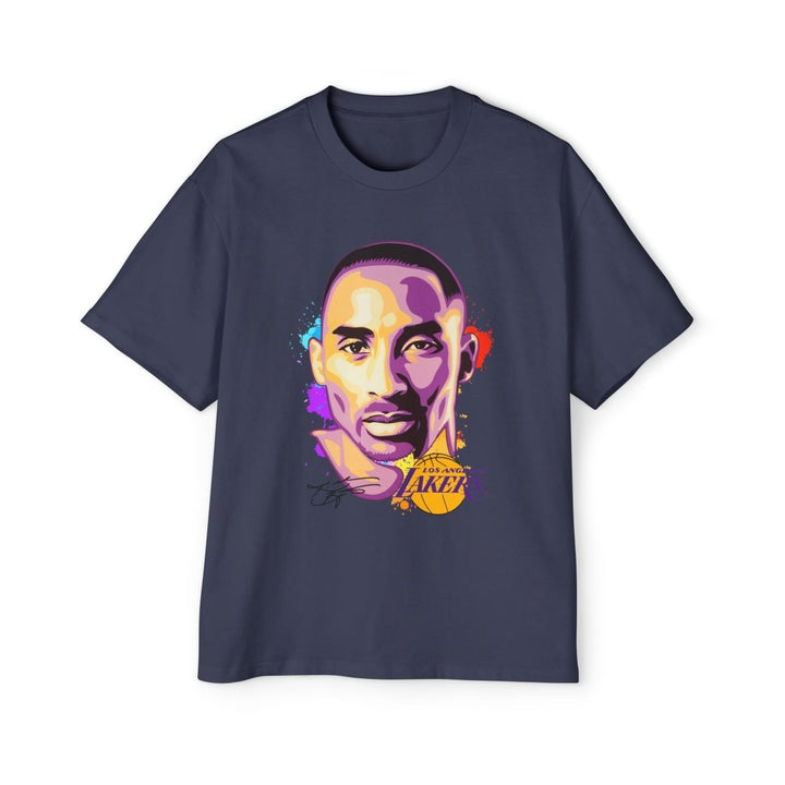 Kobe Bryant Graphic Tee - Heavy Oversized T-Shirt for Basketball Fans - S - Midnight Blue - Kobe Bryant Graphic Tee - Heavy Oversized T-Shirt for Basketball Fans - Tatoo Tee