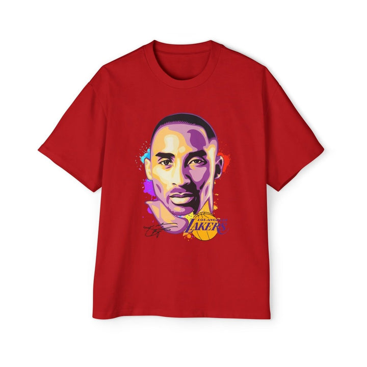 Kobe Bryant Graphic Tee - Heavy Oversized T-Shirt for Basketball Fans - S - Red - Kobe Bryant Graphic Tee - Heavy Oversized T-Shirt for Basketball Fans - Tatoo Tee