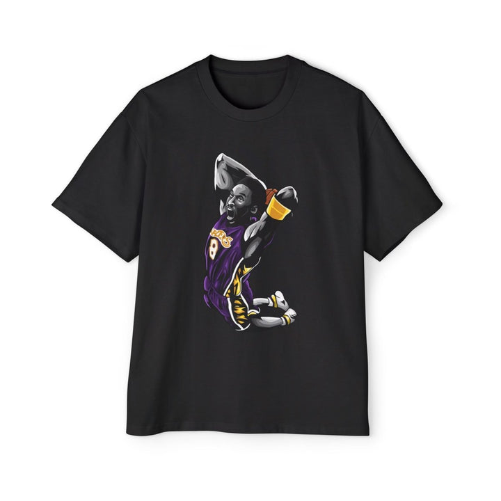 Kobe Bryant Heavy Oversized Tee - Retro Basketball Slam Dunk Graphic Tee - S - Black - Kobe Bryant Heavy Oversized Tee - Retro Basketball Slam Dunk Graphic Tee - Tatoo Tee