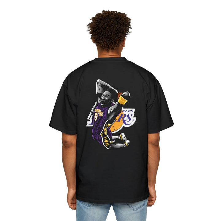 Kobe Bryant Heavy Oversized Tee - Retro Basketball Slam Dunk Graphic Tee - S - Midnight Blue - Kobe Bryant Heavy Oversized Tee - Retro Basketball Slam Dunk Graphic Tee - Tatoo Tee