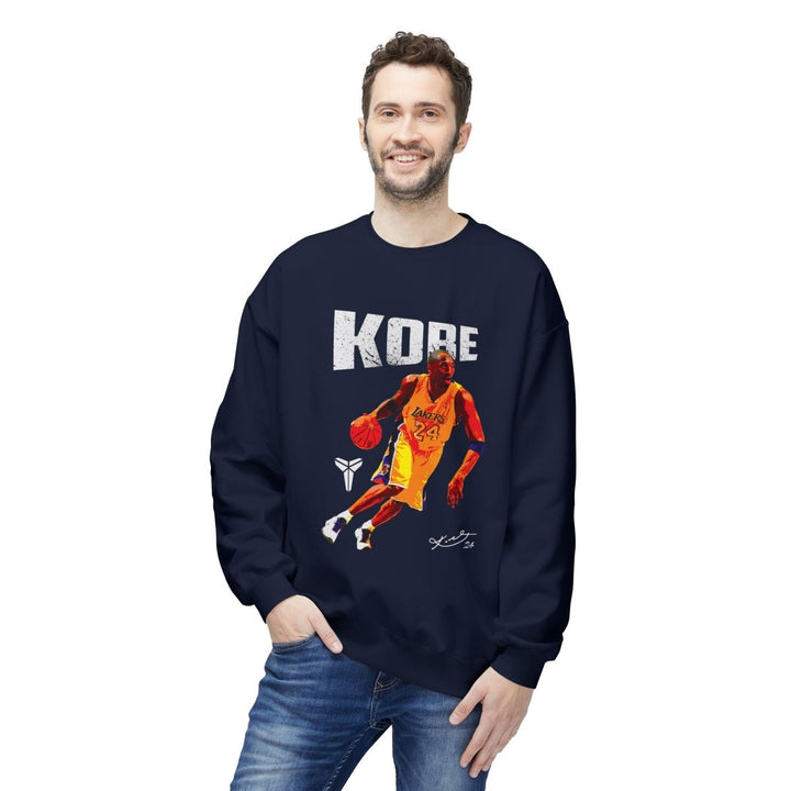 Kobe Bryant Inspired Unisex Crewneck Sweatshirt, Basketball Fan - Navy - S - Kobe Bryant Inspired Unisex Crewneck Sweatshirt, Basketball Fan - Tatoo Tee
