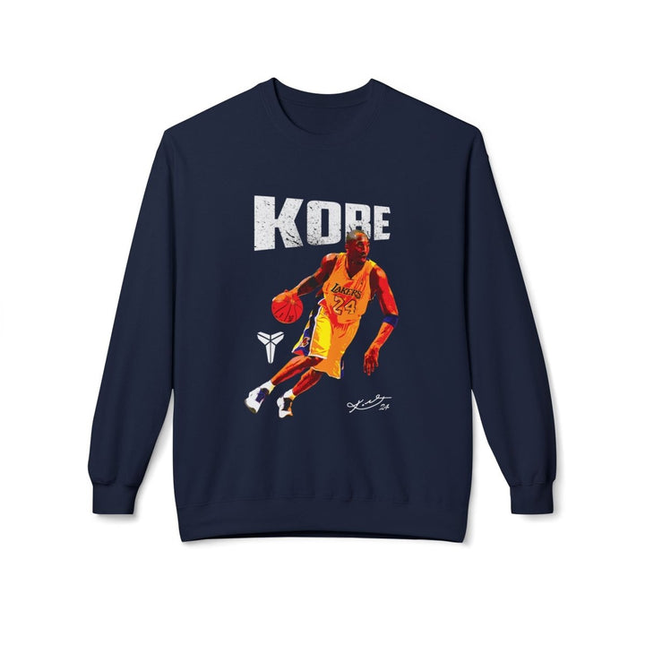 Kobe Bryant Inspired Unisex Crewneck Sweatshirt, Basketball Fan - Navy - S - Kobe Bryant Inspired Unisex Crewneck Sweatshirt, Basketball Fan - Tatoo Tee