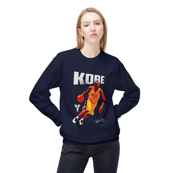 Kobe Bryant Inspired Unisex Crewneck Sweatshirt, Basketball Fan - Navy - S - Kobe Bryant Inspired Unisex Crewneck Sweatshirt, Basketball Fan - Tatoo Tee