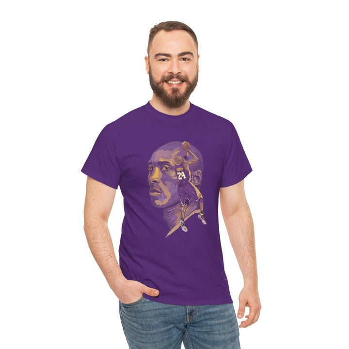 Kobe Bryant Tribute Tee - Unisex Heavy Cotton Shirt - Purple - S - Kobe Bryant Tribute Tee - Unisex Heavy Cotton Shirt - Tatoo Tee