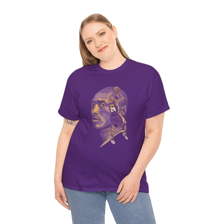 Kobe Bryant Tribute Tee - Unisex Heavy Cotton Shirt - Purple - S - Kobe Bryant Tribute Tee - Unisex Heavy Cotton Shirt - Tatoo Tee