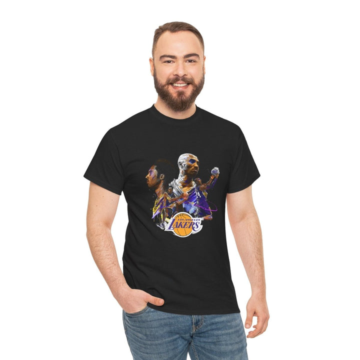 Kobe Bryant Tribute Unisex Heavy Cotton Tee - Black - S - Kobe Bryant Tribute Unisex Heavy Cotton Tee - Tatoo Tee