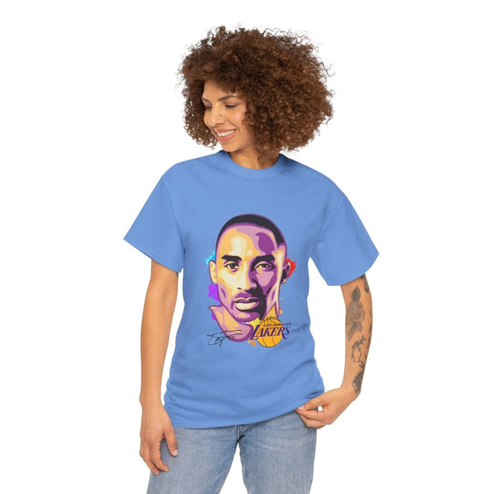 Kobe Bryant Tribute Unisex Heavy Cotton Tee - Lakers Fan Apparel - Carolina Blue - S - Kobe Bryant Tribute Unisex Heavy Cotton Tee - Lakers Fan Apparel - Tatoo Tee