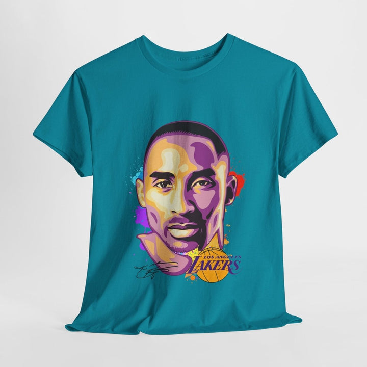 Kobe Bryant Tribute Unisex Heavy Cotton Tee - Lakers Fan Apparel - Purple - S - Kobe Bryant Tribute Unisex Heavy Cotton Tee - Lakers Fan Apparel - Tatoo Tee