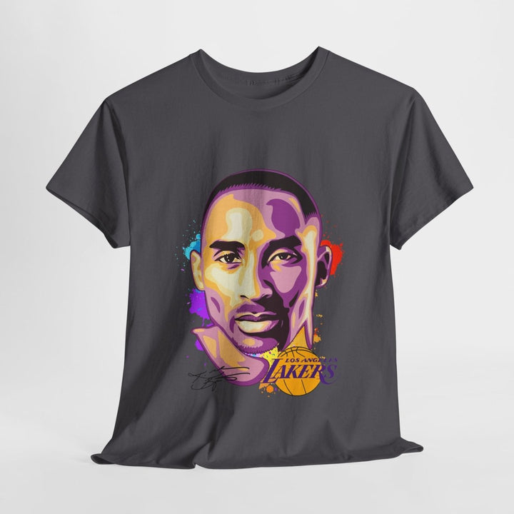 Kobe Bryant Tribute Unisex Heavy Cotton Tee - Lakers Fan Apparel - Purple - S - Kobe Bryant Tribute Unisex Heavy Cotton Tee - Lakers Fan Apparel - Tatoo Tee