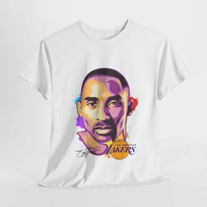 Kobe Bryant Tribute Unisex Heavy Cotton Tee - Lakers Fan Apparel - Purple - S - Kobe Bryant Tribute Unisex Heavy Cotton Tee - Lakers Fan Apparel - Tatoo Tee