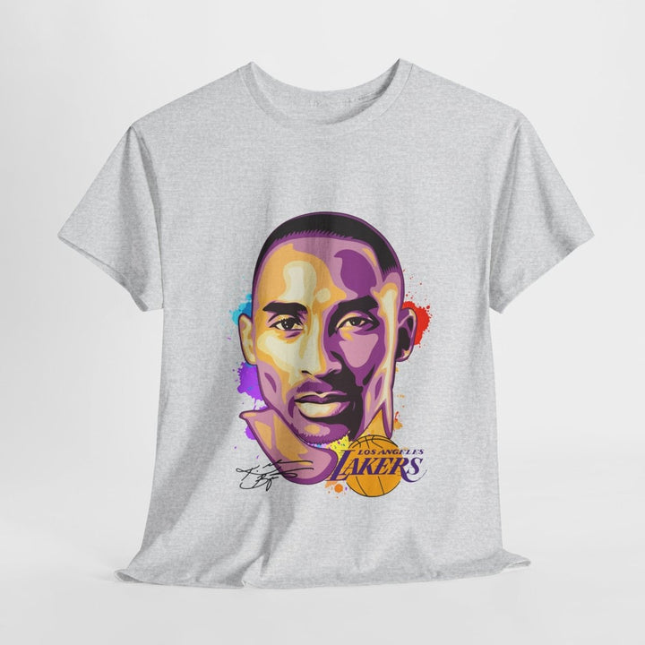Kobe Bryant Tribute Unisex Heavy Cotton Tee - Lakers Fan Apparel - Purple - S - Kobe Bryant Tribute Unisex Heavy Cotton Tee - Lakers Fan Apparel - Tatoo Tee