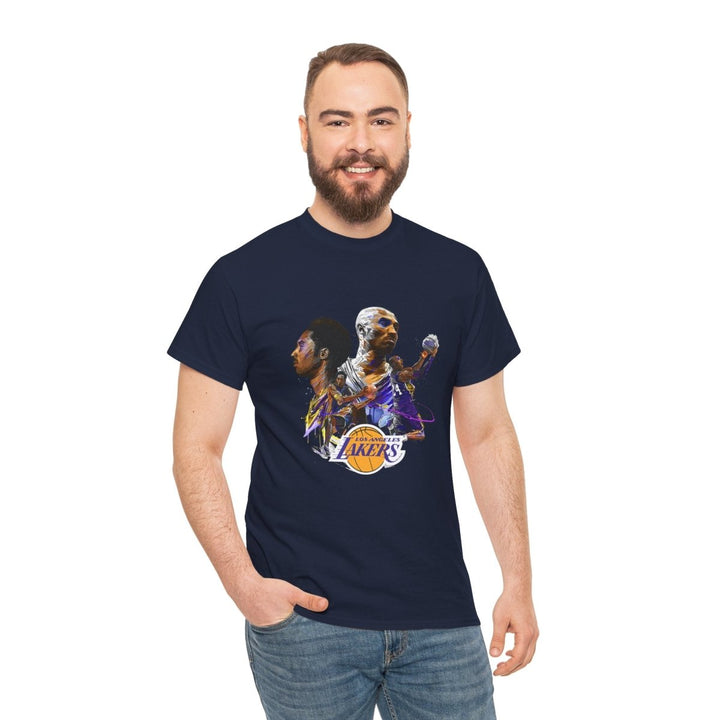 Kobe Bryant Tribute Unisex Heavy Cotton Tee - Navy - S - Kobe Bryant Tribute Unisex Heavy Cotton Tee - Tatoo Tee