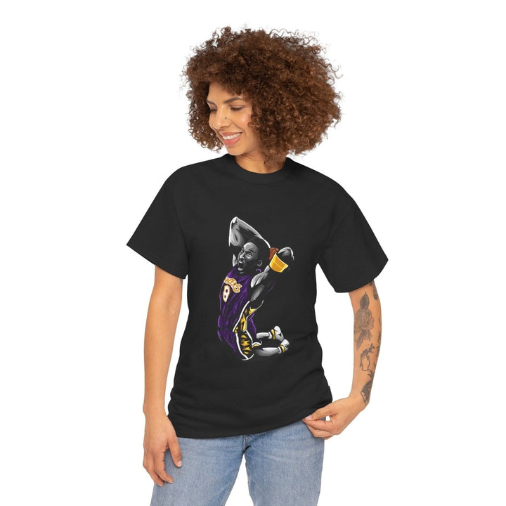 Kobe Bryant Unisex Heavy Cotton Tee - Legendary Basketball - Black - S - Kobe Bryant Unisex Heavy Cotton Tee - Legendary Basketball - Tatoo Tee