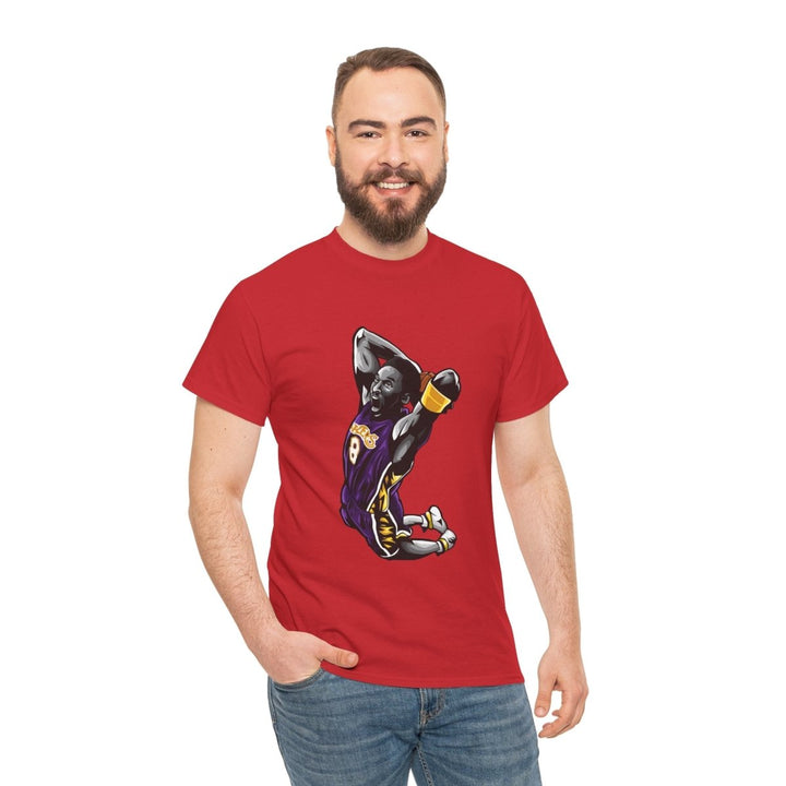 Kobe Bryant Unisex Heavy Cotton Tee - Legendary Basketball - Red - S - Kobe Bryant Unisex Heavy Cotton Tee - Legendary Basketball - Tatoo Tee