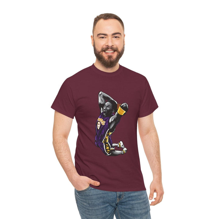Kobe Bryant Unisex Heavy Cotton Tee - Legendary Basketball - Red - S - Kobe Bryant Unisex Heavy Cotton Tee - Legendary Basketball - Tatoo Tee