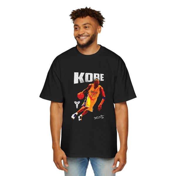 Kobe Tribute Men's Heavy Oversized Tee | Basketball Lover's Gift - S - Black - Kobe Tribute Men's Heavy Oversized Tee | Basketball Lover's Gift - Tatoo Tee