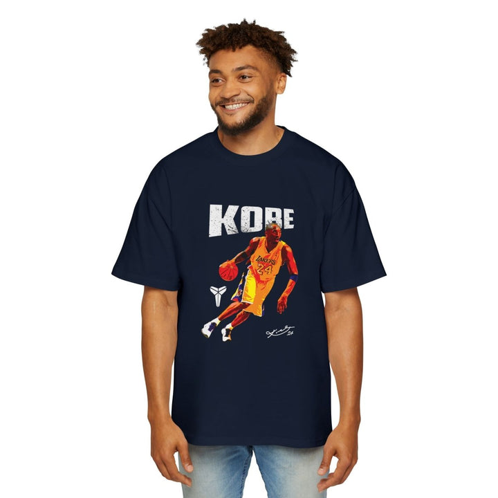 Kobe Tribute Men's Heavy Oversized Tee | Basketball Lover's Gift - S - Navy - Kobe Tribute Men's Heavy Oversized Tee | Basketball Lover's Gift - Tatoo Tee