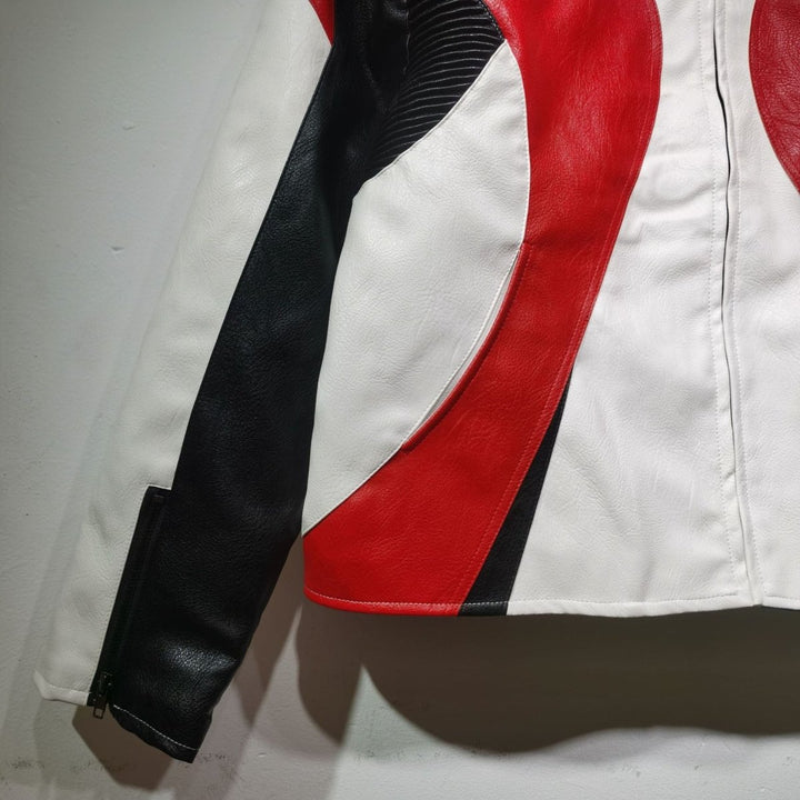 Kusikohc Leather Vintage Racing Jacket - XS - Kusikohc Leather Vintage Racing Jacket - Tatoo Tee