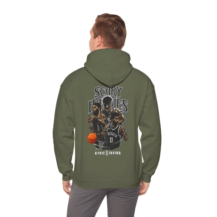 Kyrie Irving Inspired Unisex Heavy Blend Hoodie - Streetwear Style - Military Green - S - Kyrie Irving Inspired Unisex Heavy Blend Hoodie - Streetwear Style - Tatoo Tee
