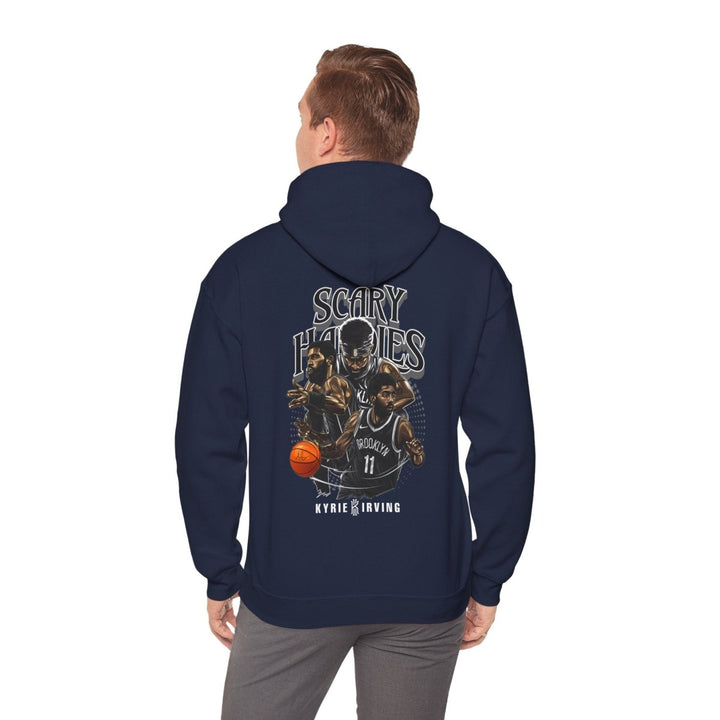 Kyrie Irving Inspired Unisex Heavy Blend Hoodie - Streetwear Style - Navy - S - Kyrie Irving Inspired Unisex Heavy Blend Hoodie - Streetwear Style - Tatoo Tee