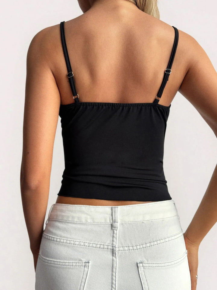 Lace Detail V - Neck Cami - Black - S - 9e7ded70dc7b40f9bfae2a0299430b48 - Max - Origin - Tatoo Tee