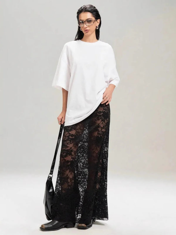 Lace Maxi Skirt - Black - S - 8a4c3277 - 68e3 - 4176 - 86eb - 526bc38df5aa - Max - Origin - Tatoo Tee