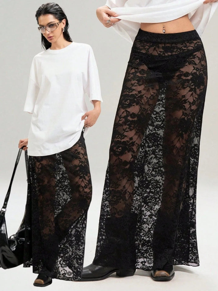 Lace Maxi Skirt - Black - S - 7d7e80e37488467aaa1cb74c990c14ed - Max - Origin - Tatoo Tee