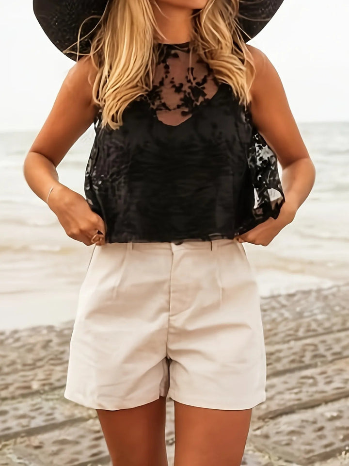 Lace Tie Back Tank - Black - S - a753448ace9242ccaba1180c193cabc7 - Max - Origin - Tatoo Tee