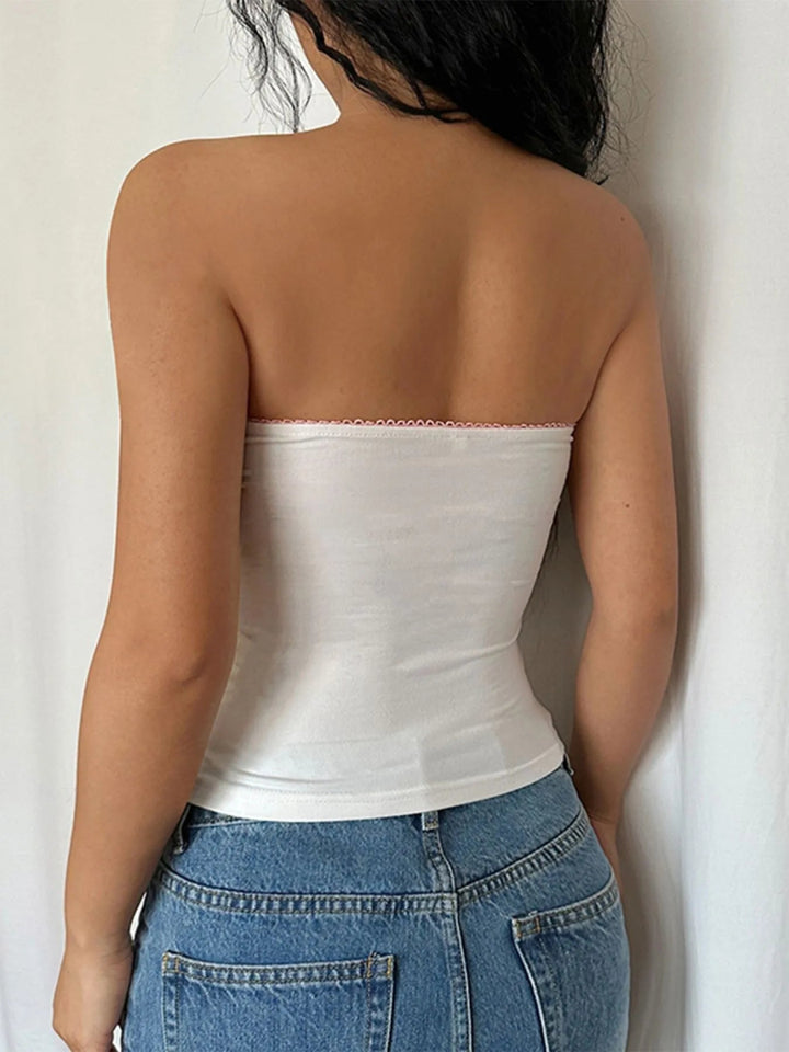 Lace Trim Tube Top - White - S - 5dcec27f - 606d - 4a46 - 9571 - 10747c64e7a4 - Max - Origin - Tatoo Tee