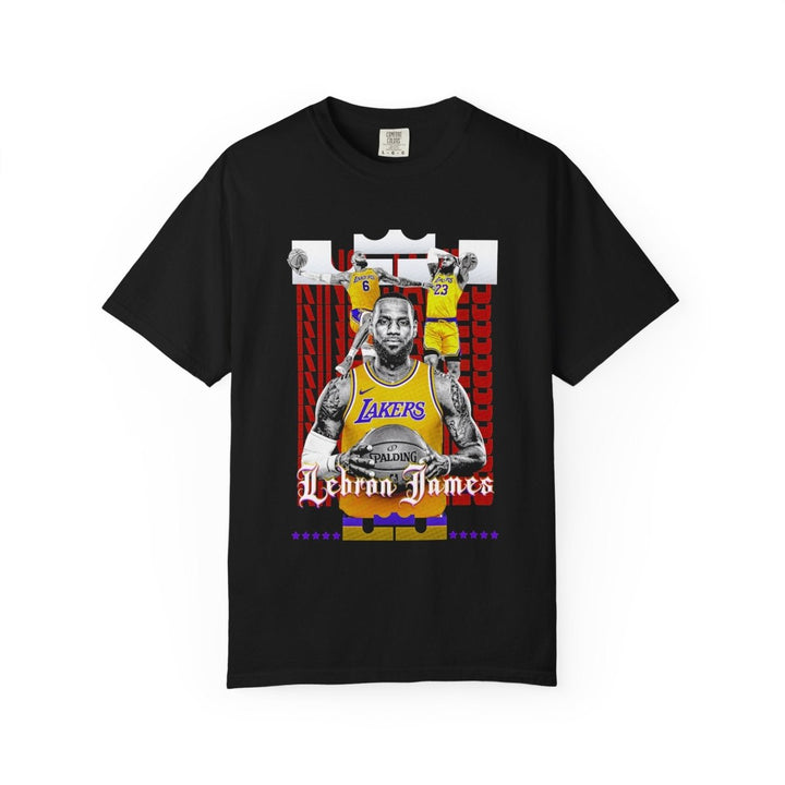 LeBron James Unisex Garment - Dyed T-Shirt - Bold NBA Fan Tee - Black - S - LeBron James Unisex Garment - Dyed T-Shirt - Bold NBA Fan Tee - Tatoo Tee