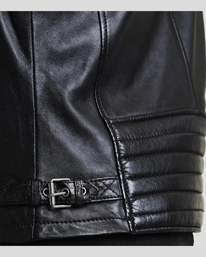 Lester Black Racer Leather Jacket - XS - Lester Black Racer Leather Jacket - Tatoo Tee
