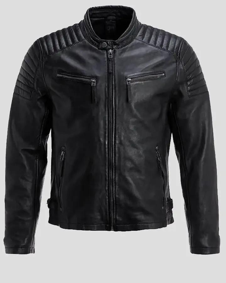Lester Black Racer Leather Jacket - XS - Lester Black Racer Leather Jacket - Tatoo Tee
