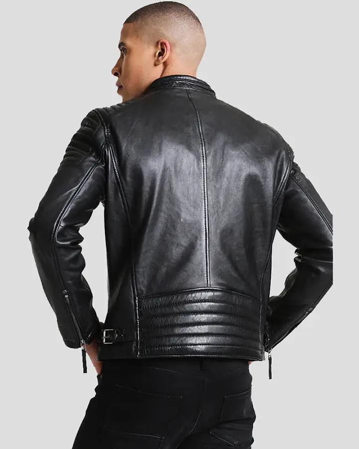 Lester Black Racer Leather Jacket - XS - Lester Black Racer Leather Jacket - Tatoo Tee
